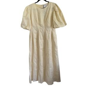 Modi the Label Butter Yellow Air Linen Maxi Dress NWT XL